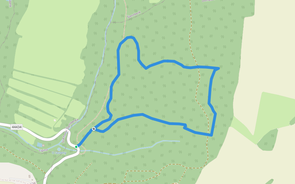 Naučná stezka Henička walking route map in Lipina