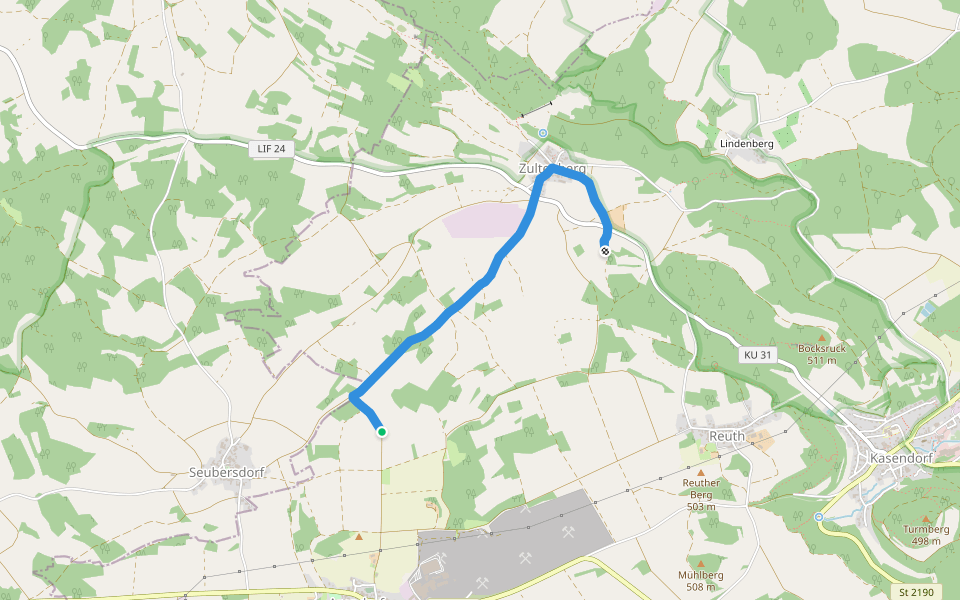 Rundweg Grüner Ring walking route map in Kasendorf