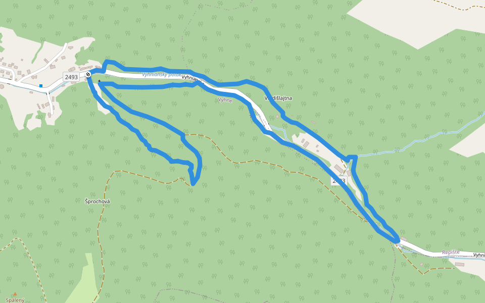 Po stopách baníckej činnosti vo Vyhniach walking route map in Vyhne