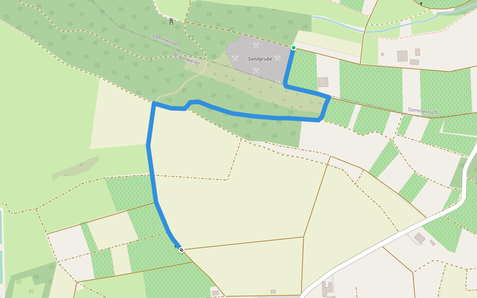 Sommerlocher Weg - Schneckenpfad walking route map in Sommerloch