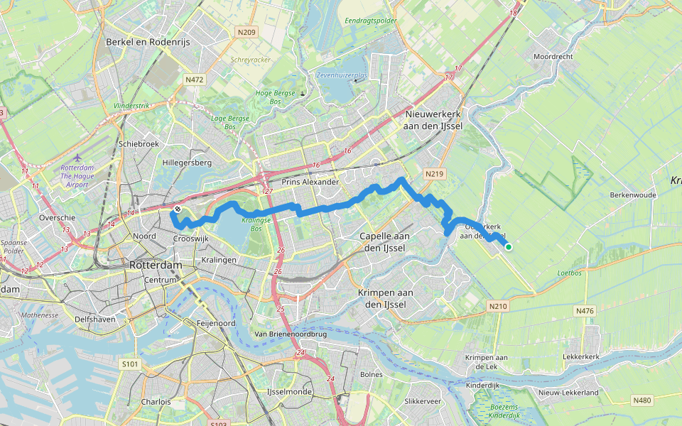 Groene Hartpad - 09 walking route map in Ouderkerk aan den IJssel