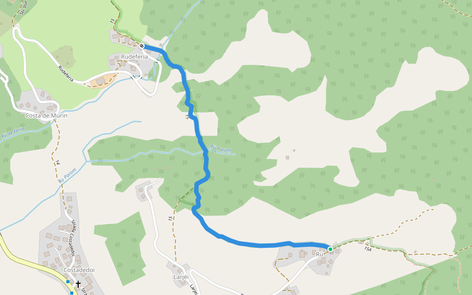 Lärchenweg walking route map in Badia