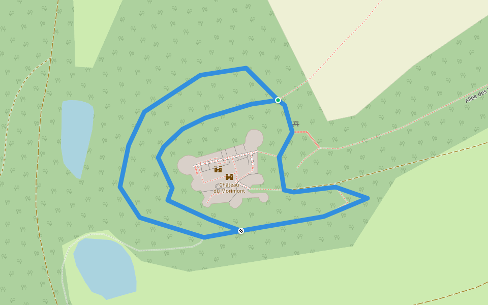 Circuit de Ronde Morimont walking route map in Oberlarg