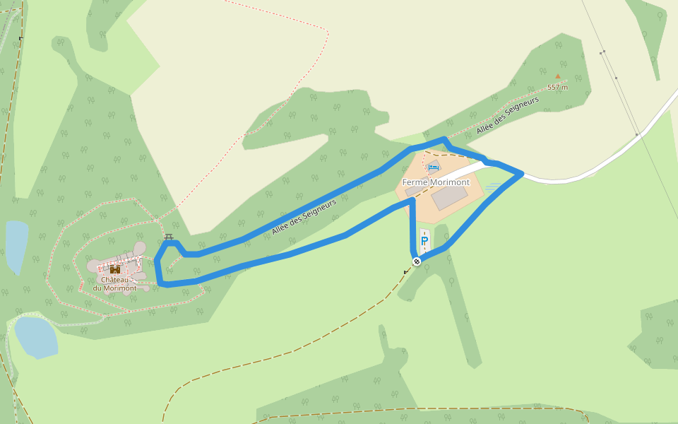 Anneau Rouge walking route map in Oberlarg