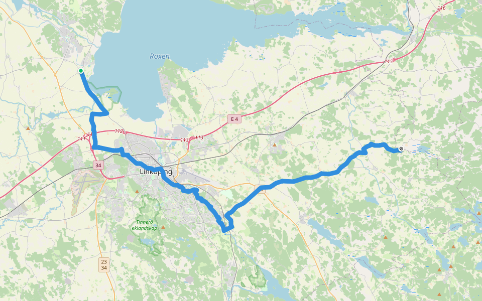 Birgittaleden walking route map in Berg