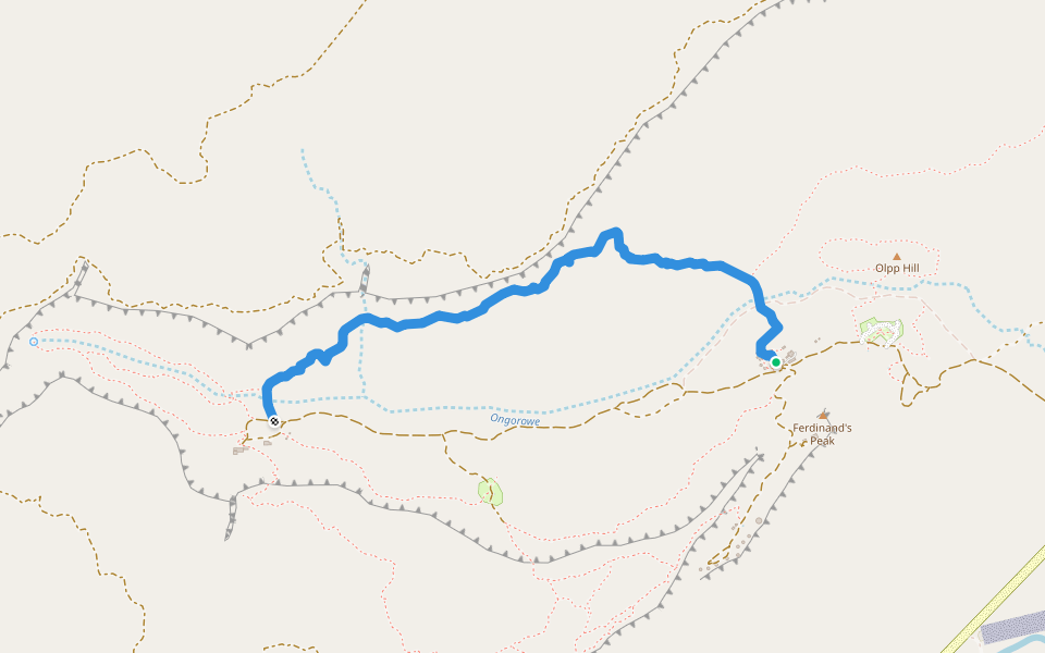 Dassie Trail walking route map in Okambukonde