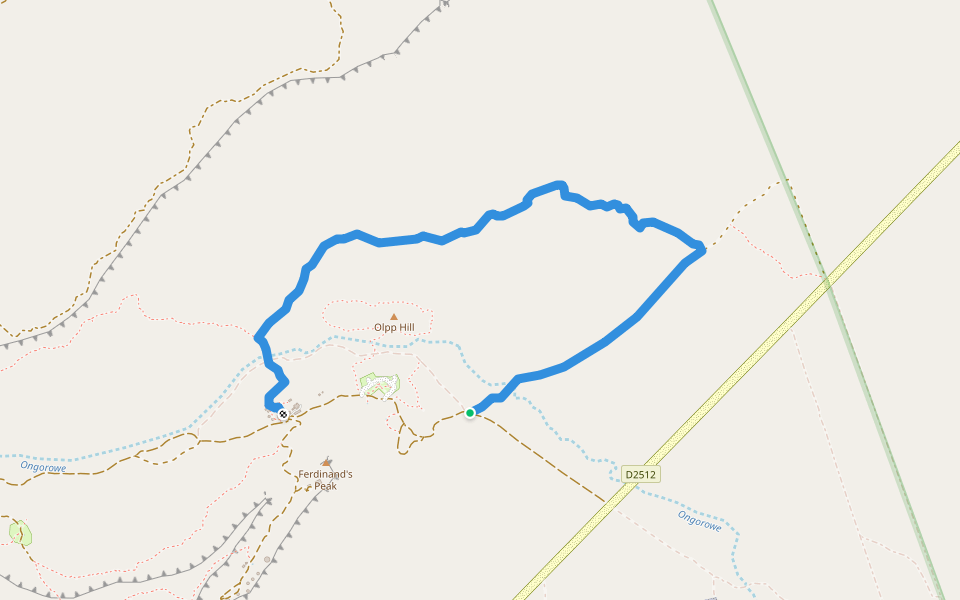 Giraffe Crossing walking route map in Okambukonde
