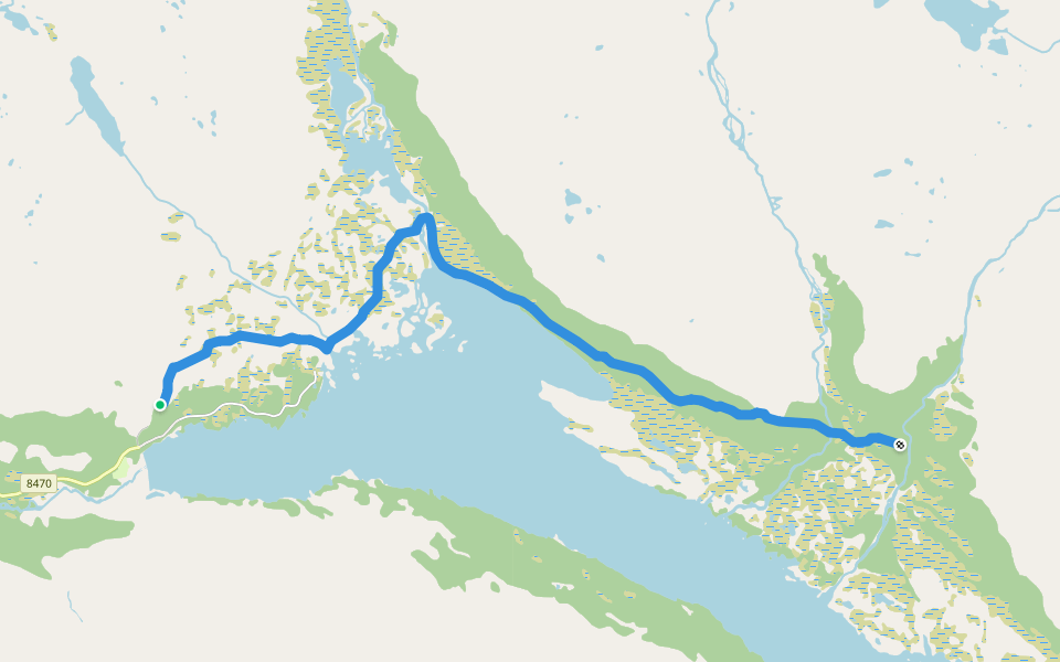 Nordkalottruta Etapp 18: Gaskashytta - Altevasshytta walking route map in Indset