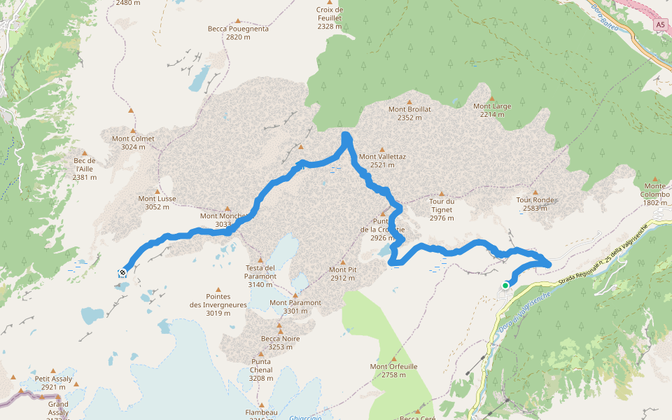 Sentiero Italia - Tappa F04 walking route map in Planaval
