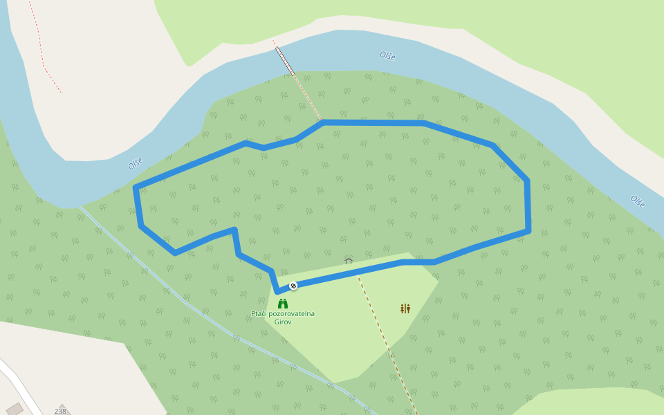 Naučná stezka Girov walking route map in Hrádek