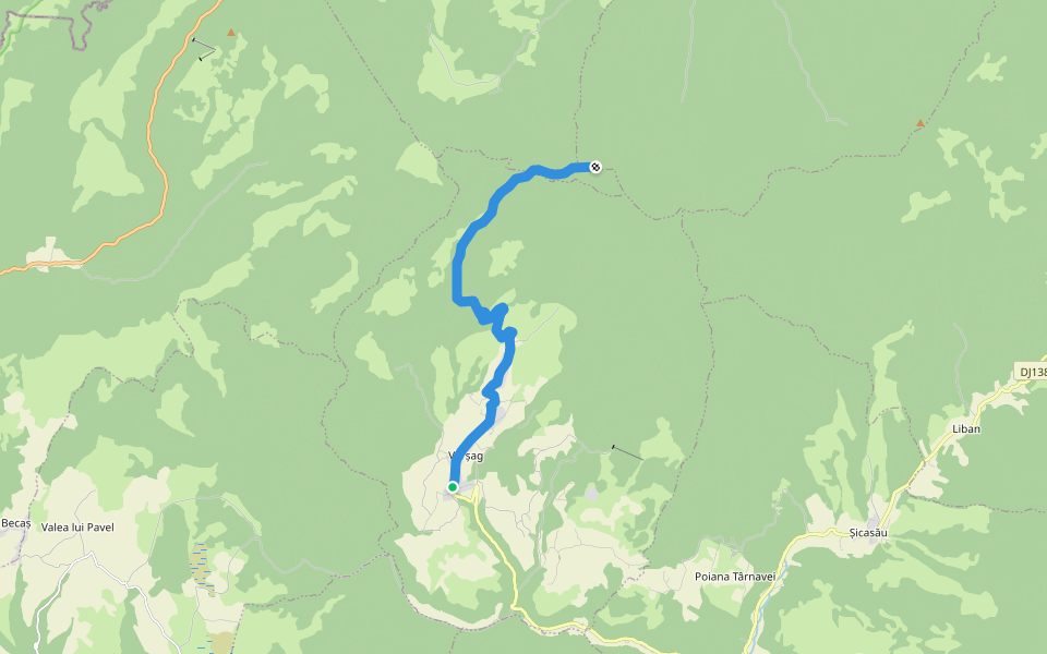 A Nagy-Küküllő forrása walking route map in Vărșag