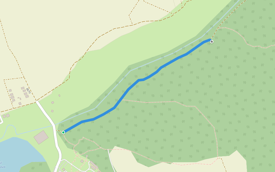 Traseu Albastru walking route map in Silagiu