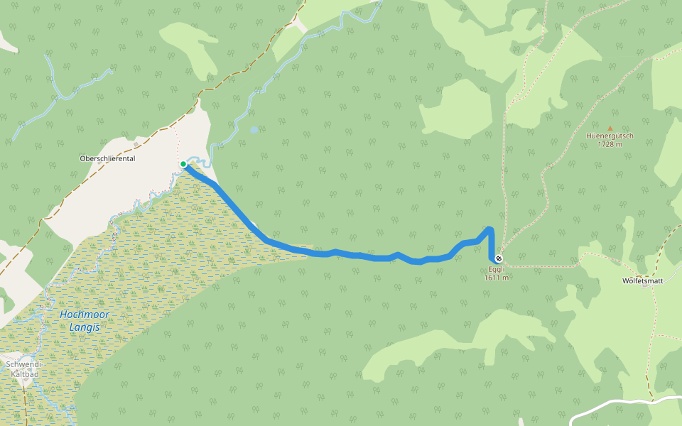 Oberes Schlierental - Egg walking route map in Sarnen