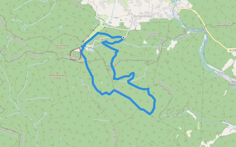 Mehlmeisel Rundwanderweg Marterlweg walking route map in Mehlmeisel