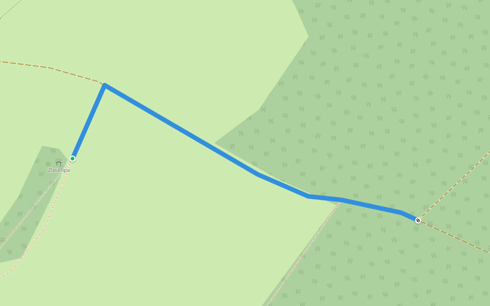 [M] odb. Zlatá Lípa walking route map in Budišov nad Budišovkou
