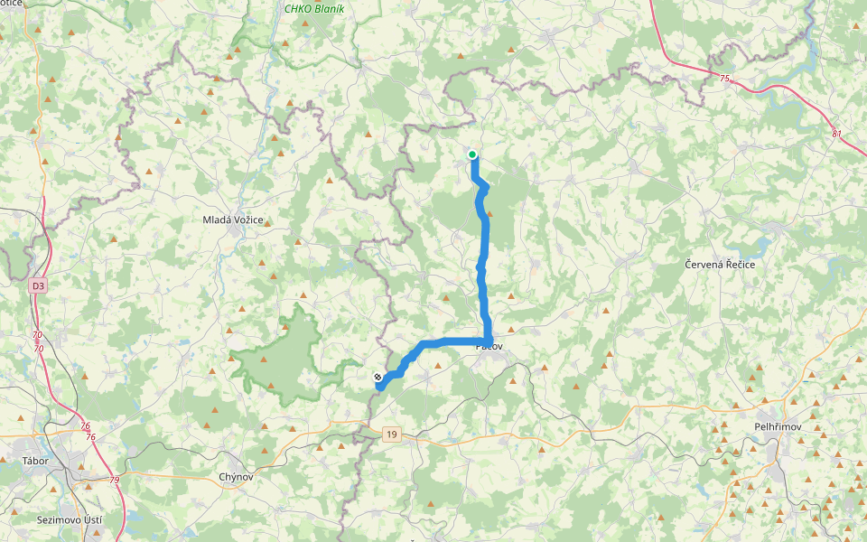 [Z] Lukavec - Malešín walking route map in Lukavec