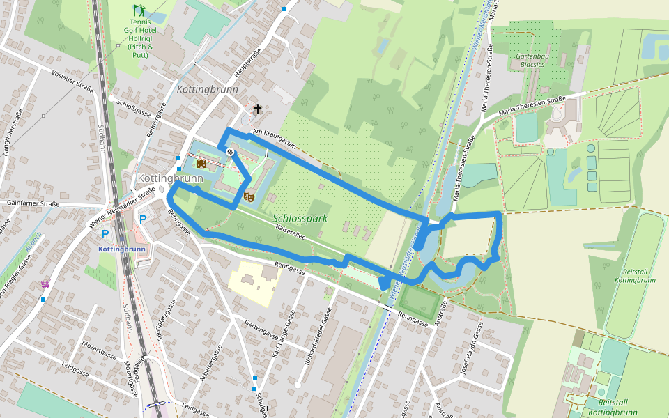 Kottingbrunn auf der Spur (Kultur- und Naturpfad) walking route map in Kottingbrunn