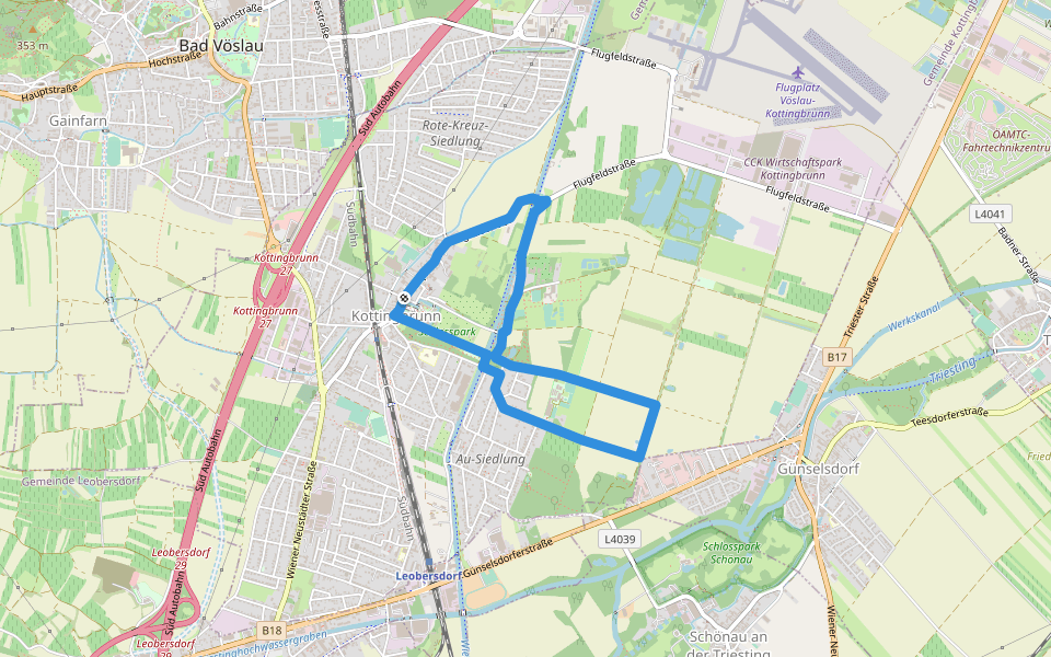 Laufend geniessen (Höllrigl Kottingbrunn) walking route map in Kottingbrunn