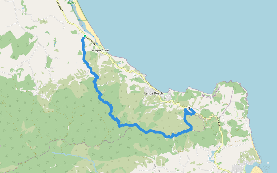 Te Araroa - 01 Northland - j Cullen Brynderwyn Walkway walking route map in Waipu