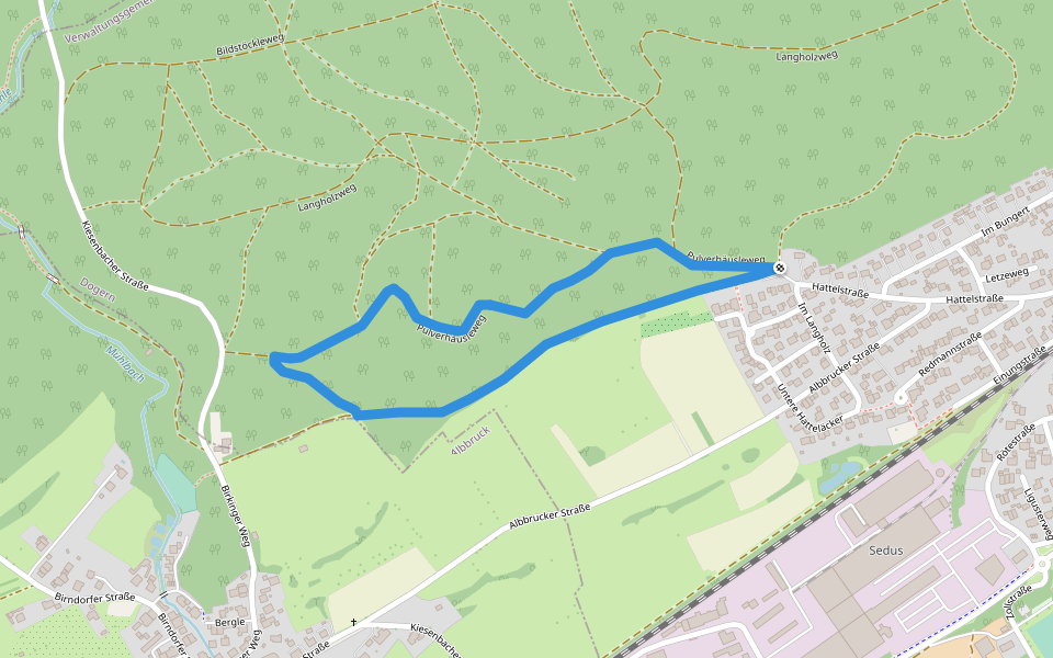 Pulverhäusle-Route walking route map in Dogern