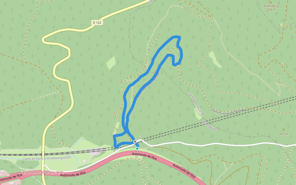 Circuit des Sites Gallo-Romains walking route map in Eckartswiller