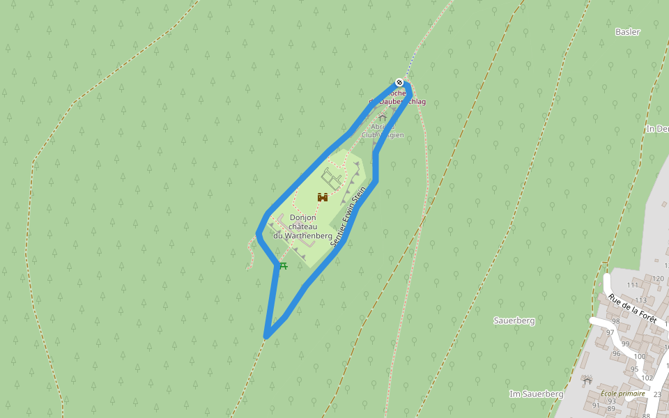 Sentier Erwin Stein walking route map in Ernolsheim-lès-Saverne