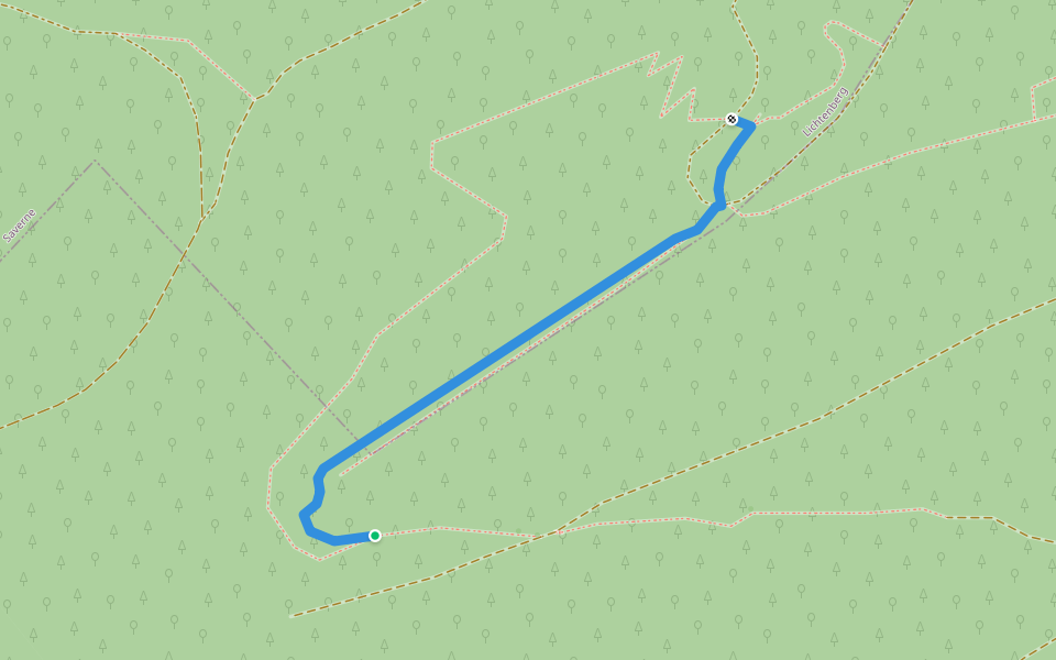 Rectangle bleu barré de blanc walking route map in Rothbach