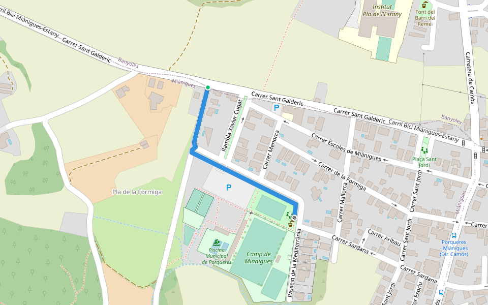 Altres Itineraris - Enllaços walking route map in Les Pedreres