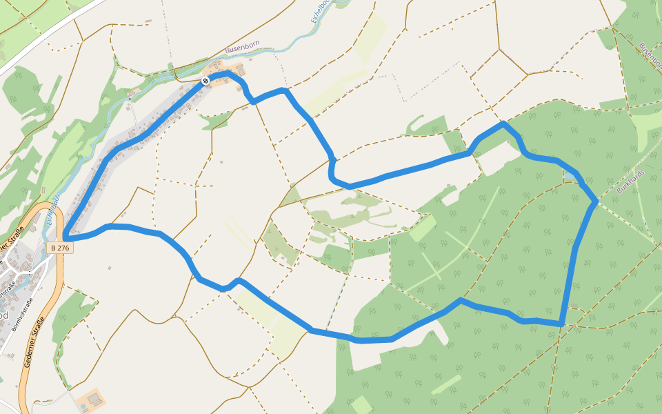 Rundwanderweg Eschenrod E2 walking route map in Schotten