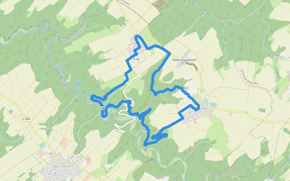 Traumschleife Dünnbachpfad walking route map in Lahr