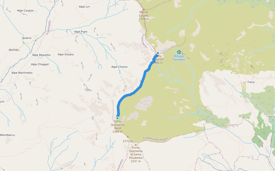 Punta Quinseina Nord Punta di Verzel Hiking Trail Piemonte Pacer