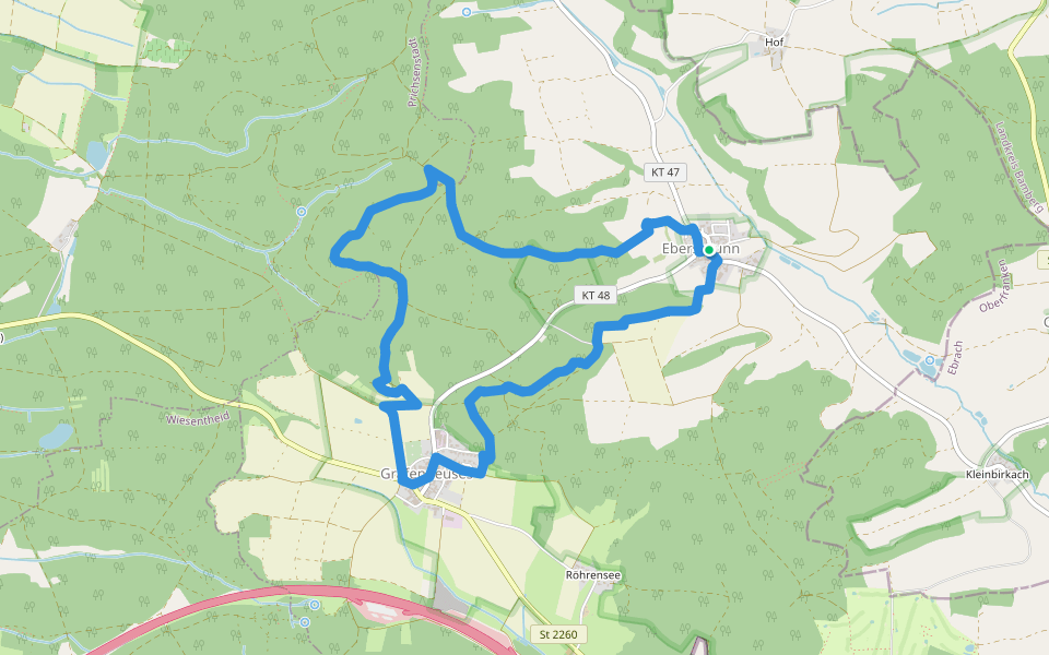 TraumRunde Geiselwind walking route map in Geiselwind