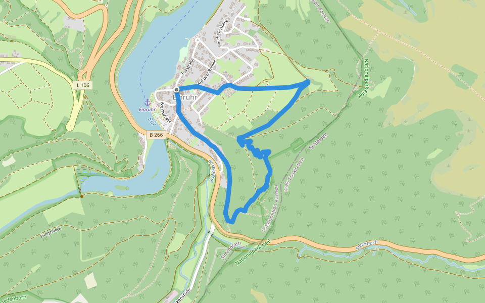Jiescheck walking route map in Simmerath