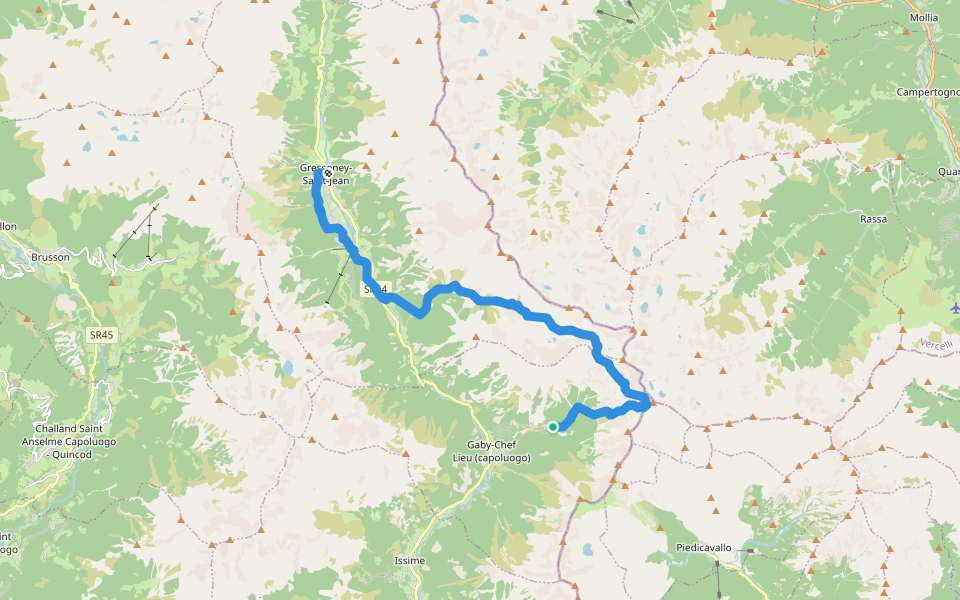 Alta Via n. 1 della Valle d'Aosta - Tappa 5 walking route map in Niel