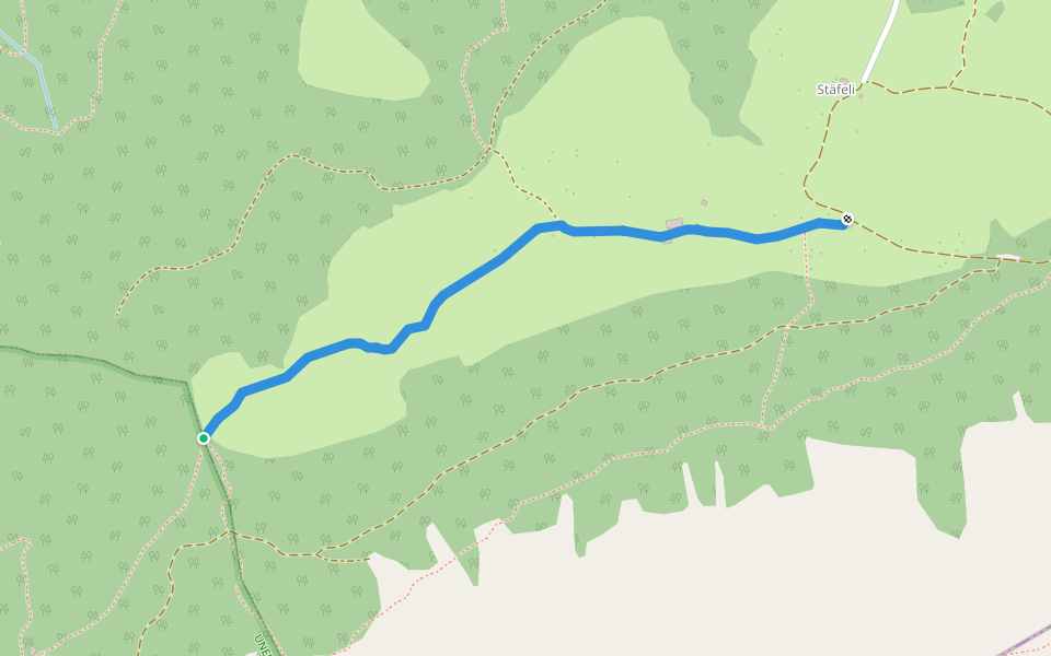 Stäfeli - Risetenegg walking route map in Entlebuch