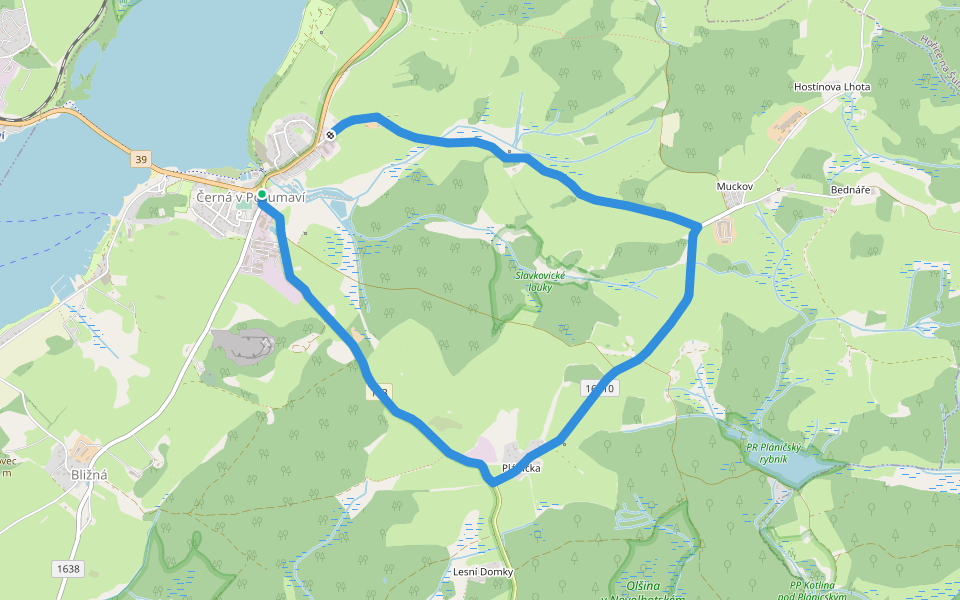 Naučná stezka Trasa A walking route map in Černá v Pošumaví