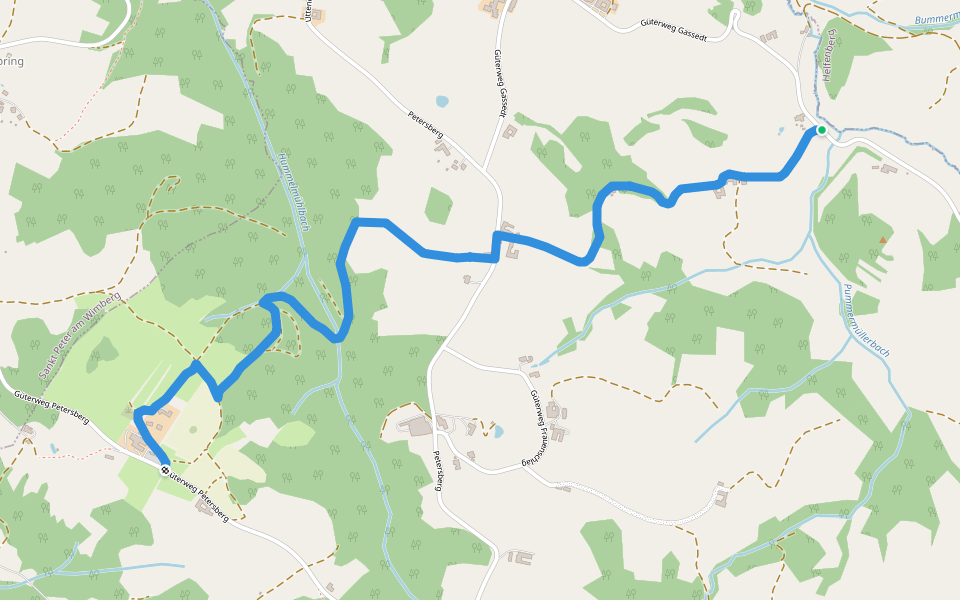 Idangl-Weg walking route map in Petersberg