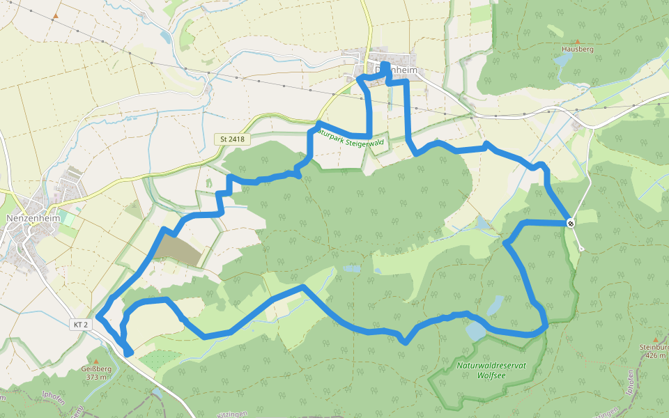 Traumrunde Dornheim walking route map in Iphofen