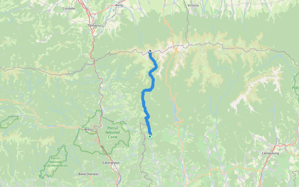 Sălătrucu - V. Topologului - Șaua Scării walking route map in Sălătrucu