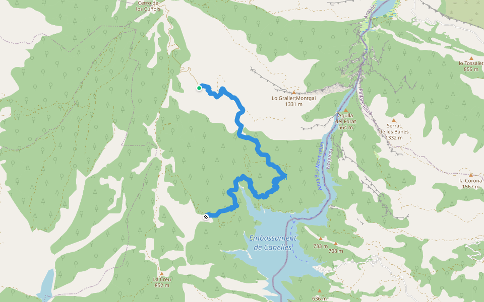 PR-HU 201 walking route map in Fet