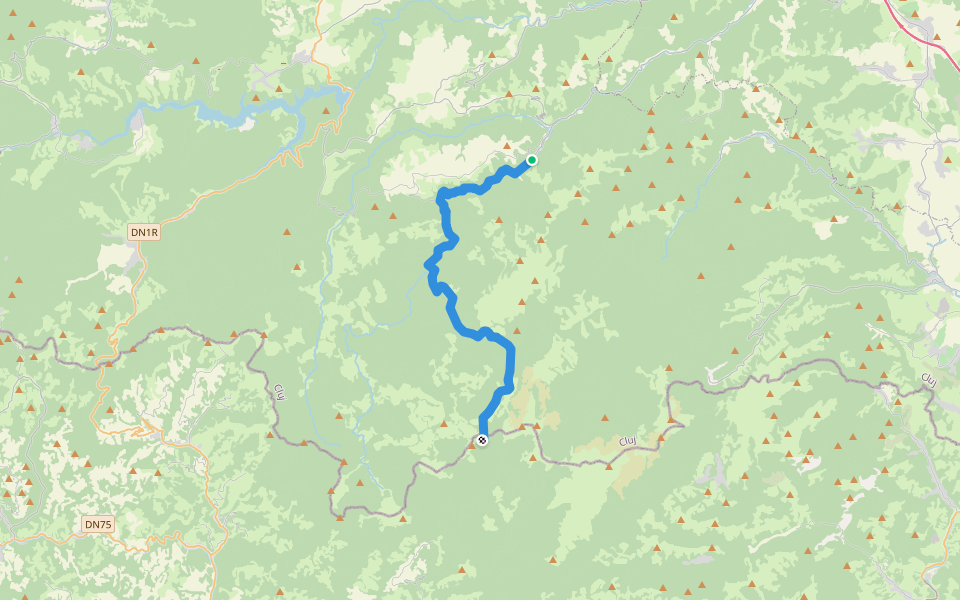Măguri-Răcătău - Culmea Urășa - Muntele Smidele walking route map in Măguri-Răcătău