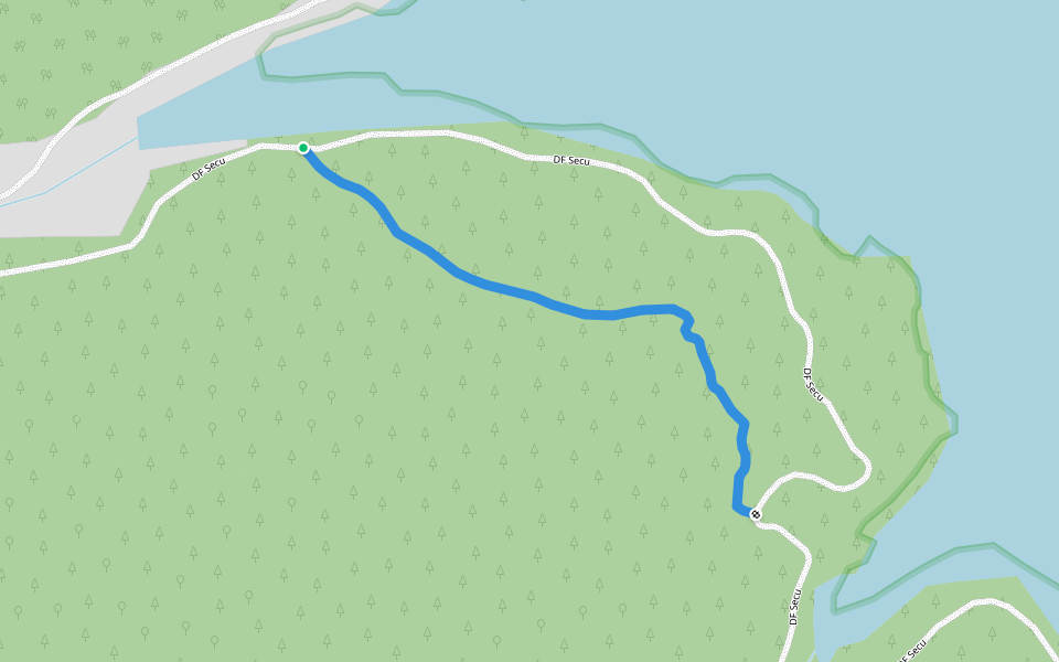 Traseu tematic Rezervația Naturală Secu walking route map in Secu