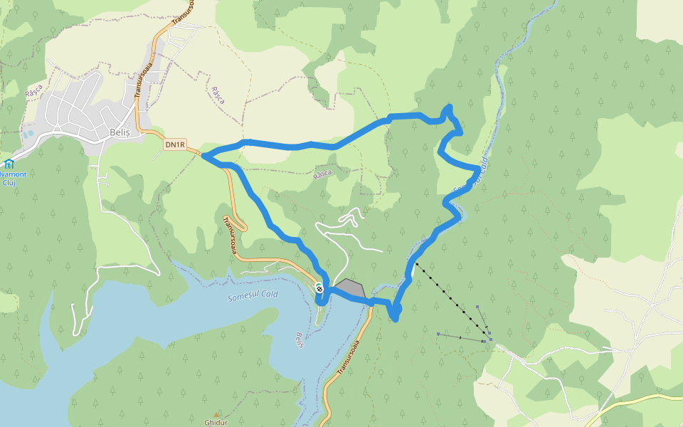 Complexul Turistic Fântânele - Poiana Marchiș - Complexul Turistic Fântânele walking route map in Mărișel