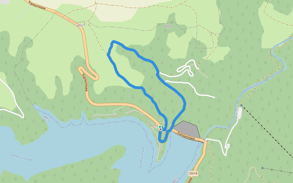 Complexul Turistic Fântânele - Poiana Ciunca - Complexul Turistic Fântânele walking route map in Mărișel