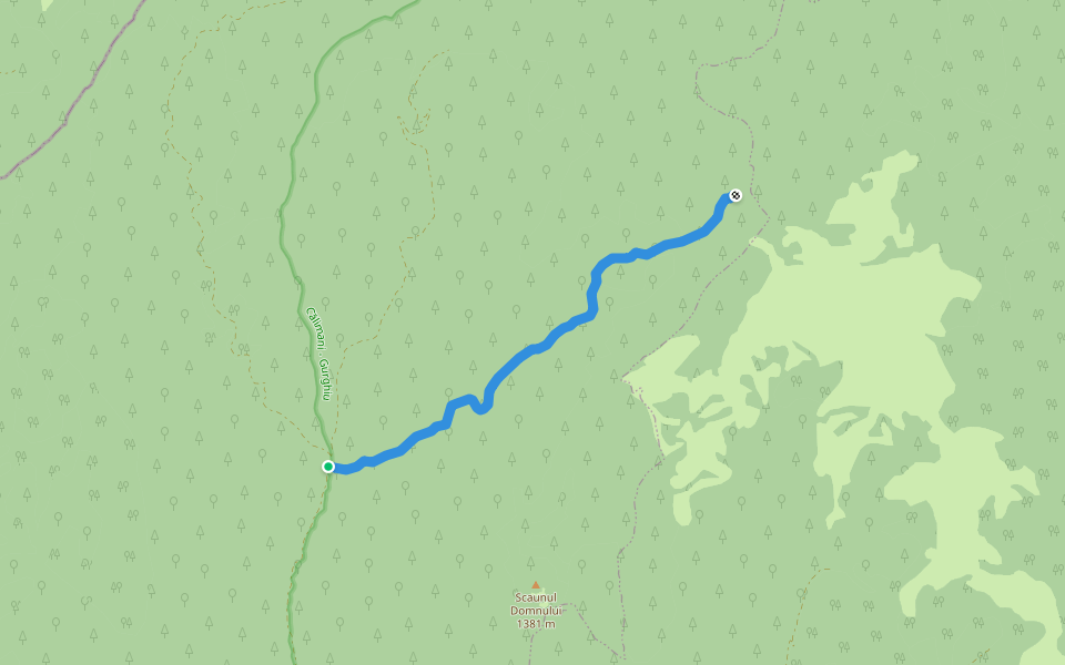 Gura Stegii-Traseu BA/PR walking route map in Bistra Mureşului
