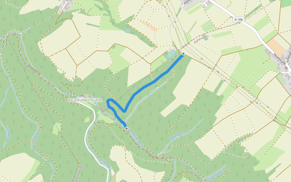 17 walking route map in Halsenbach