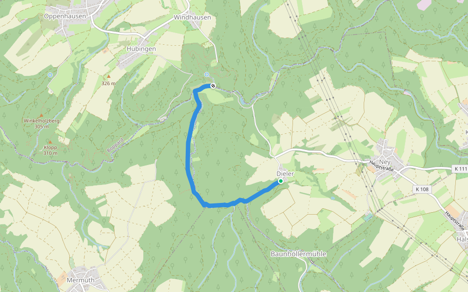 18 walking route map in Ney