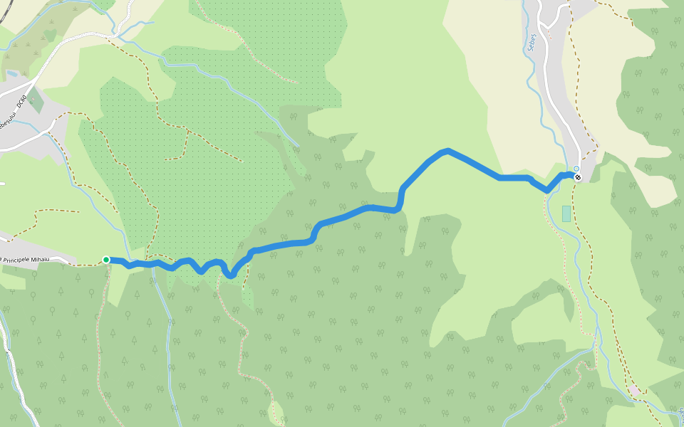 Turnu Roșu - Sebeșul de Jos walking route map in Turnu Roșu