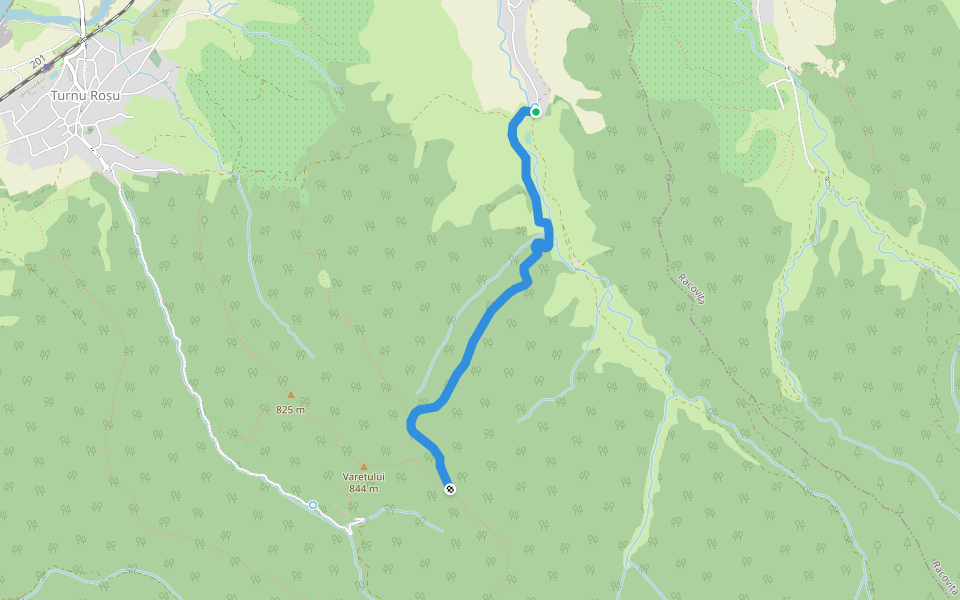 Sebeșul de Jos - Culmea Fântânii (traseul TA) walking route map in Sebeşu de Jos