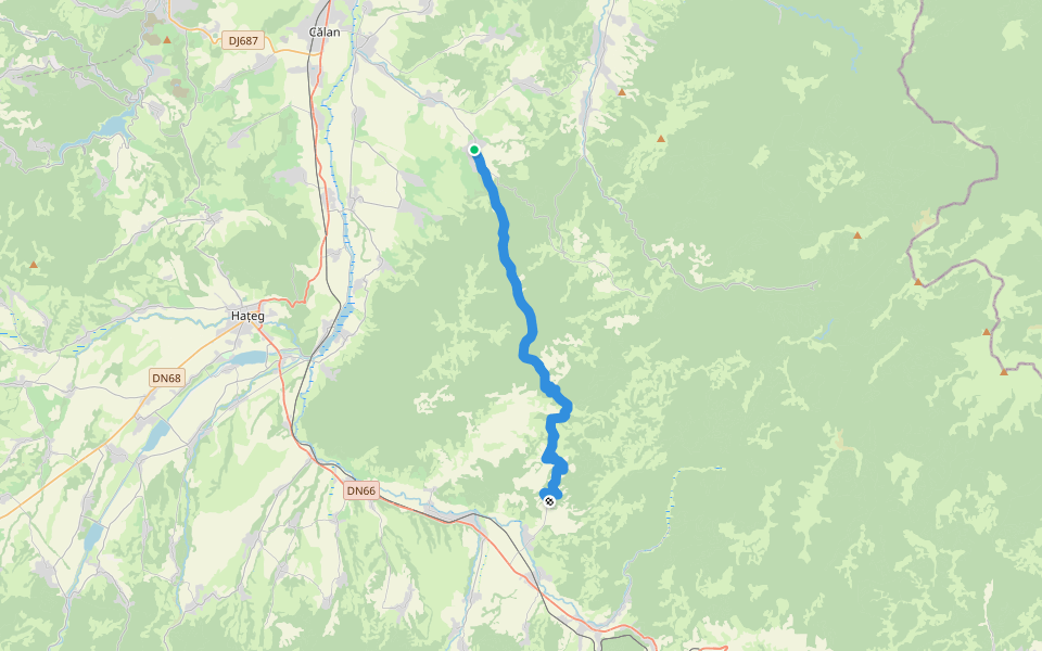 Ohaba-Ponor - Valea Morii - Boșorod walking route map in Boșorod